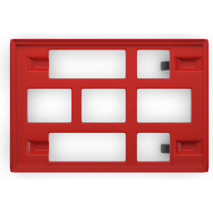 Transport dolly, LxW 610 x 410 mm, made of HDPE, flame red.