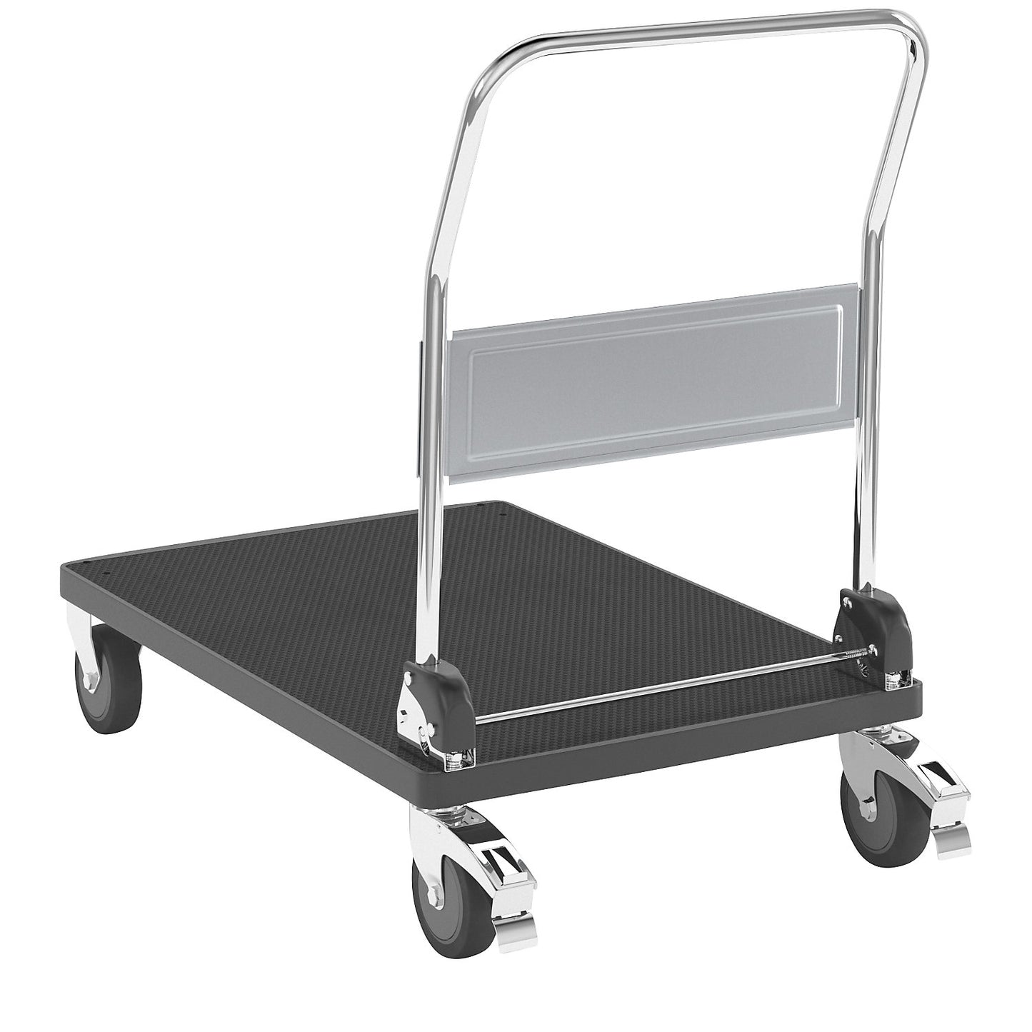 Plastic platform truck, 1 push handle, folding, max. load 280 kg.