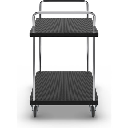 Serving trolley, 2 shelves, 2 push handles, max. load 280 kg.
