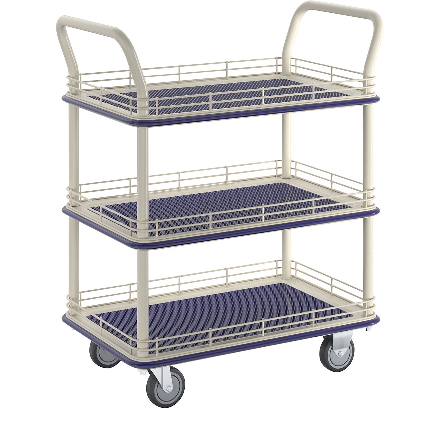 Industrial table trolley, with three shelves, max. load 200 kg.