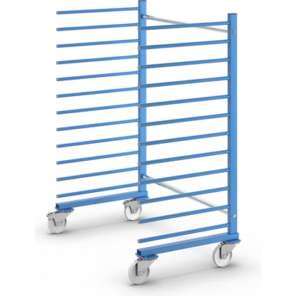 Cantilever trolley, max. load 300 kg, standard model with 2 permanently welded cantilever racks.