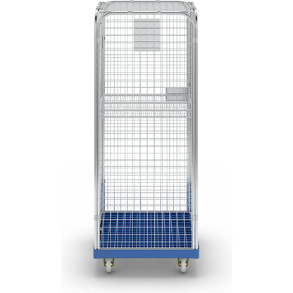 SAFE roll container, HxWxD 1800 x 720 x 810 mm, blue transport dolly.