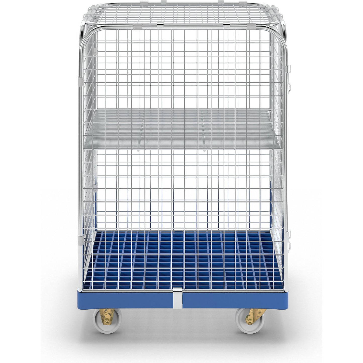 SAFE roll container, HxWxD 1200 x 720 x 810 mm, blue transport dolly.