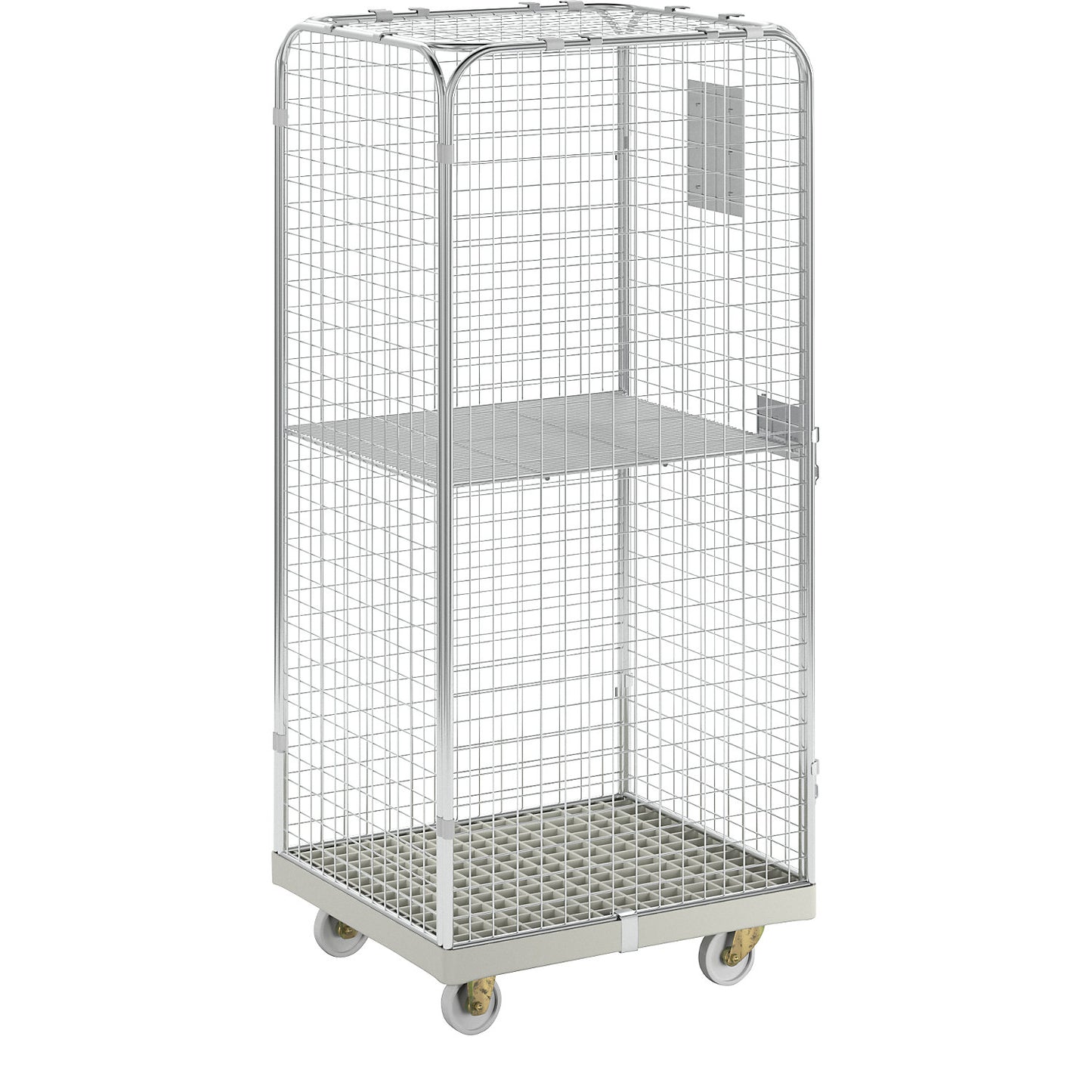 SAFE roll container, HxWxD 1800 x 720 x 810 mm, grey transport dolly.