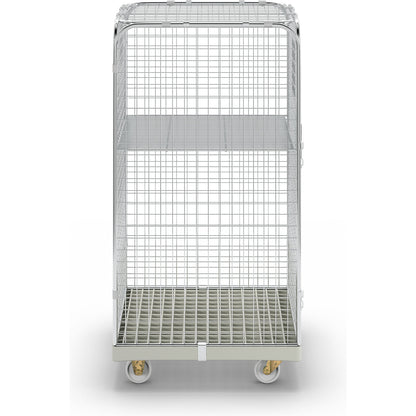 SAFE roll container, HxWxD 1550 x 720 x 810 mm, grey transport dolly.