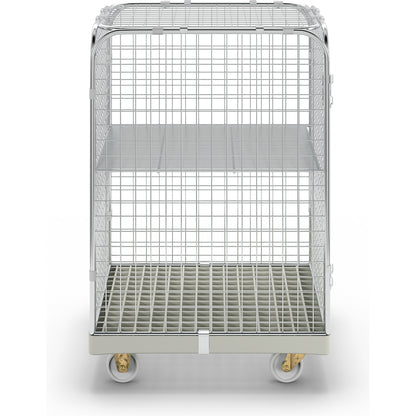 SAFE roll container, HxWxD 1200 x 720 x 810 mm, grey transport dolly.