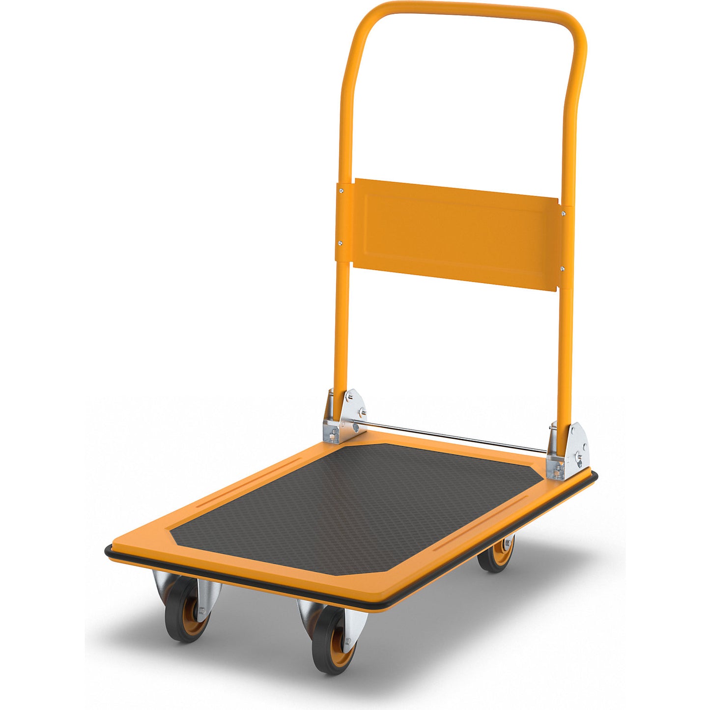 Professional platform truck, max. load 170 kg, melon yellow.