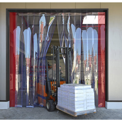 Strip curtain, price/m², width x thickness 400 x 4 mm, overlap 1 hook = 72 mm.