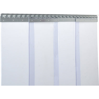 Strip curtain, price/m², width x thickness 300 x 2 mm, overlap 1 hook = 54 mm.