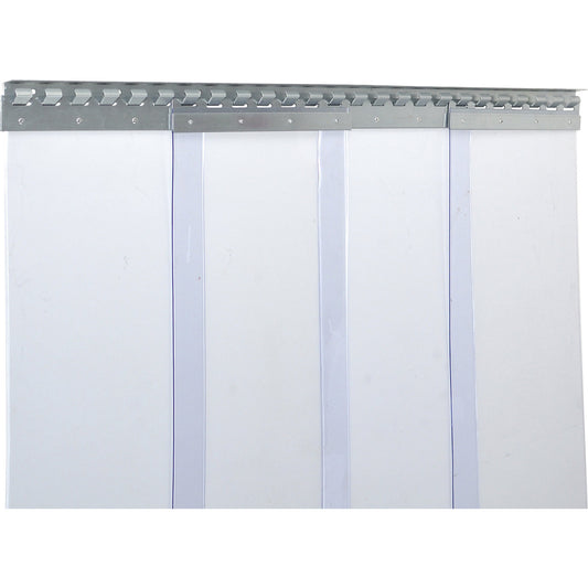 Strip curtain, price/m², width x thickness 300 x 2 mm, overlap 1 hook = 54 mm.