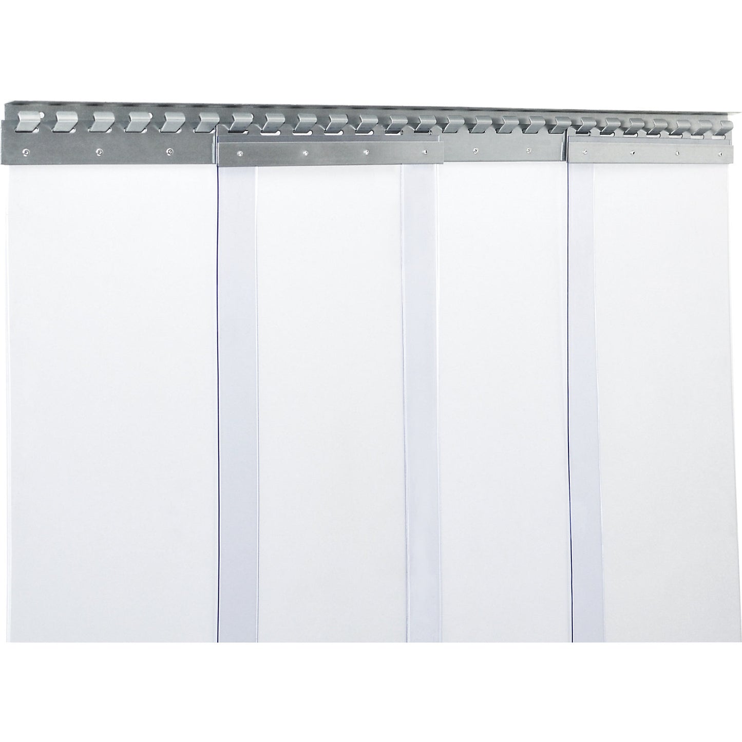 Strip curtain, price/m², width x thickness 300 x 3 mm, overlap 1 hook = 54 mm.