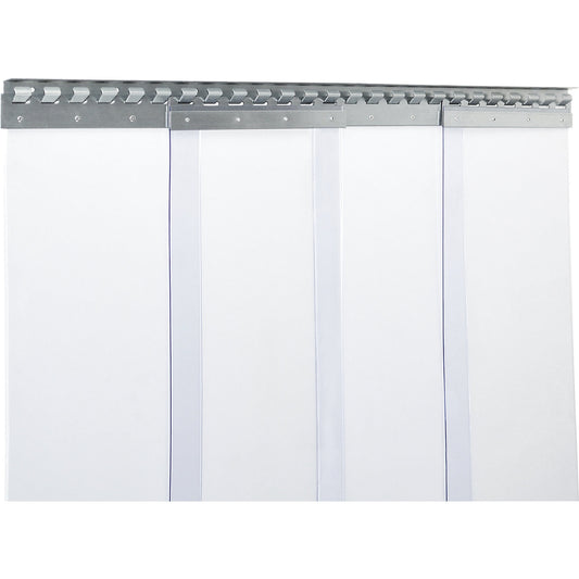 Strip curtain, price/m², width x thickness 300 x 3 mm, overlap 1 hook = 54 mm.