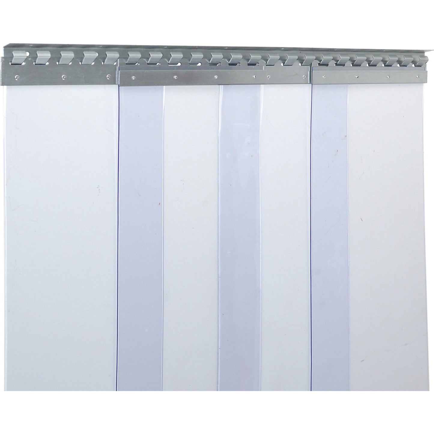 Strip curtain, price/m², width x thickness 300 x 3 mm, overlap 2 hooks = 95 mm.
