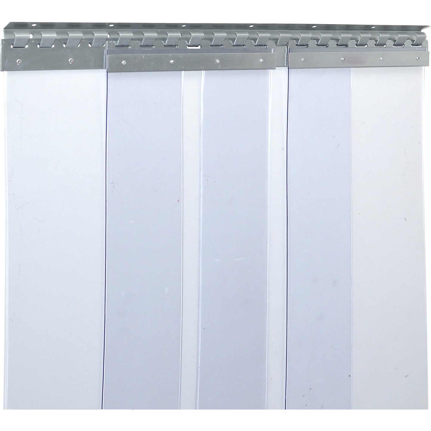Strip curtain, price/m², width x thickness 300 x 3 mm, overlap 3 hooks = 136 mm.