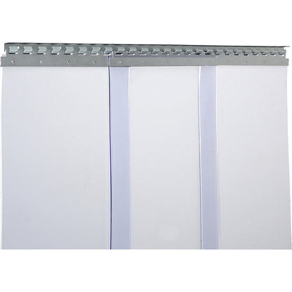 Strip curtain, price/m², width x thickness 400 x 4 mm, overlap 1 hook = 72 mm.
