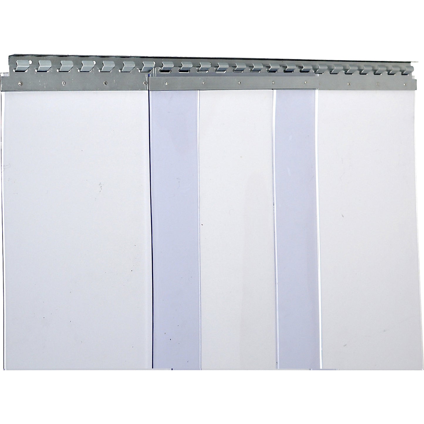 Strip curtain, price/m², width x thickness 400 x 4 mm, overlap 2 hooks = 113 mm.