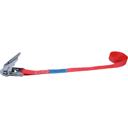 Cargo restraint strap, standard ratchet, max. tensioning force 500 kg, pack of 2, length 4000 mm.