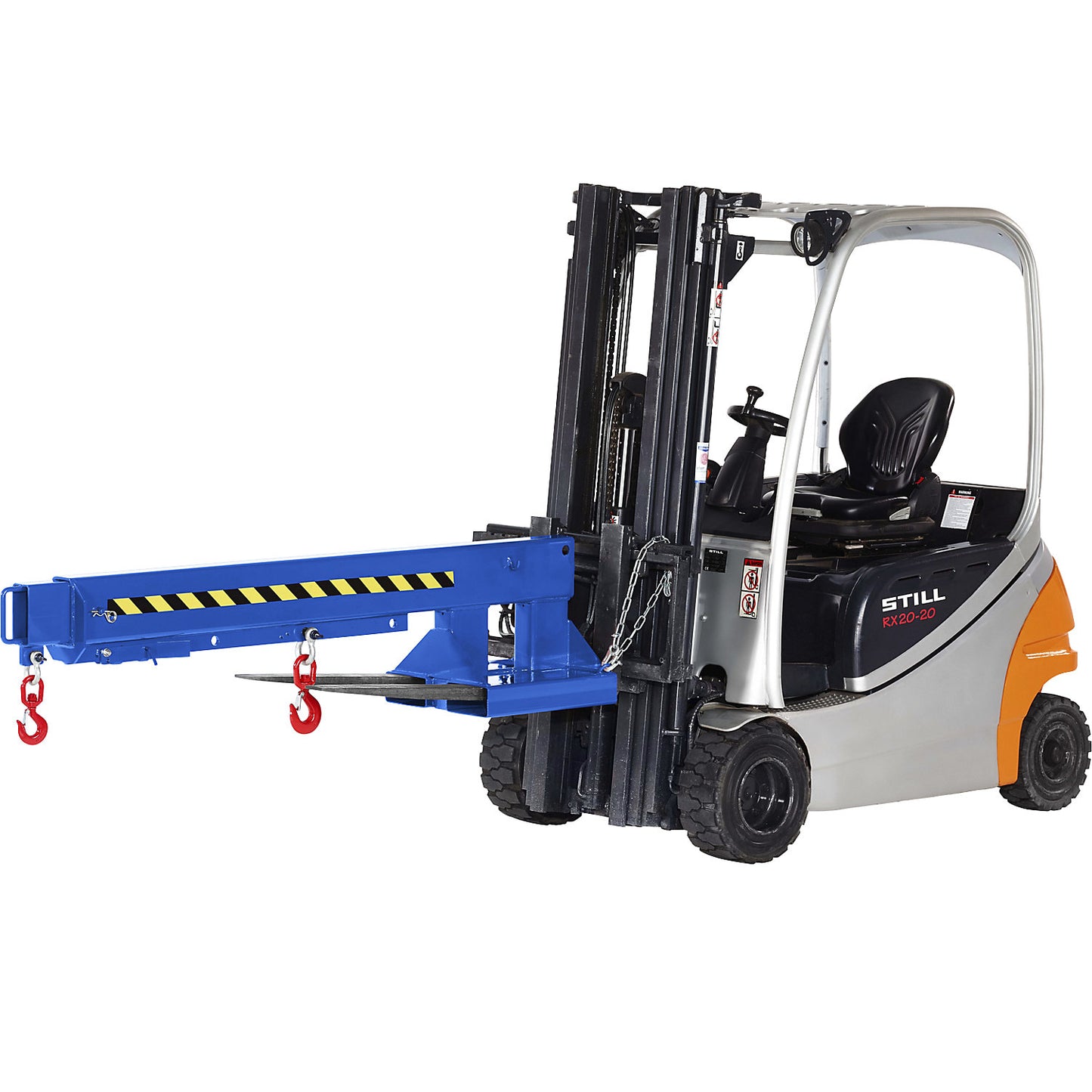 Telescopic loader, telescopic, max. load 650 - 3000 kg, painted blue.