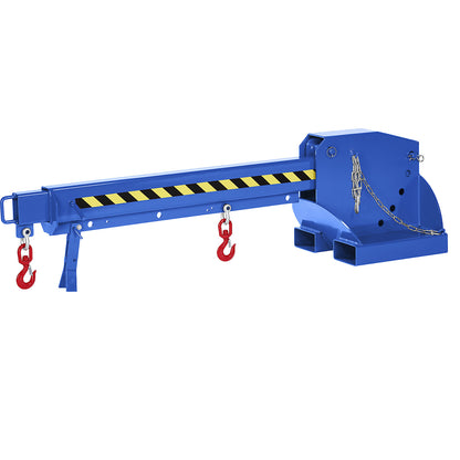 Telescopic loader, height adjustable in 5 stages, max. load 650 - 3000 kg, telescopic, painted blue.