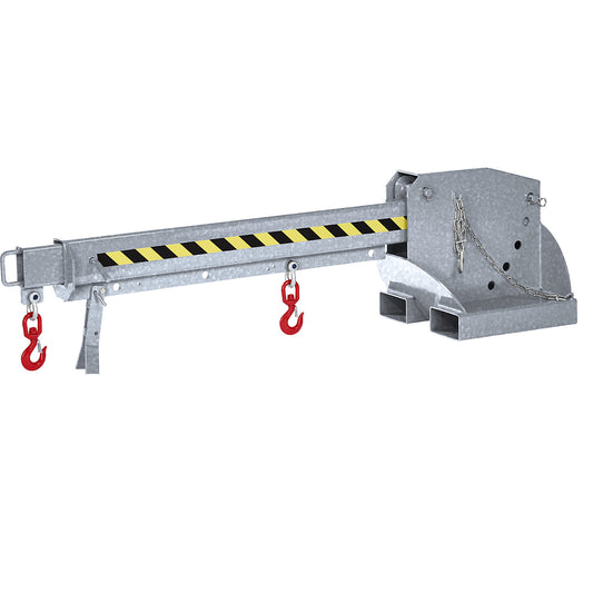 Telescopic loader, height adjustable in 5 stages, max. load 650 - 3000 kg, telescopic, zinc plated.