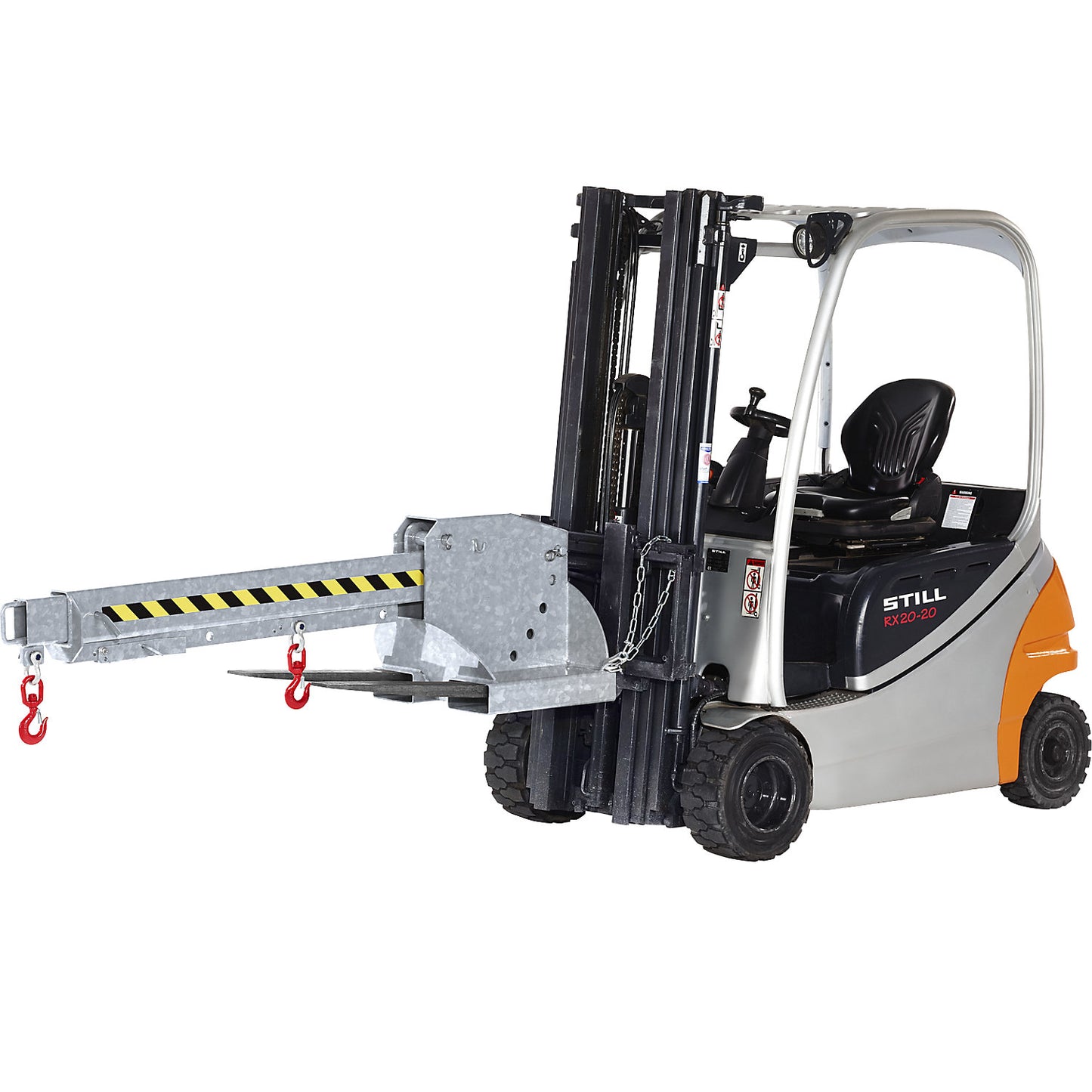 Telescopic loader, height adjustable in 5 stages, max. load 650 - 3000 kg, telescopic, zinc plated.