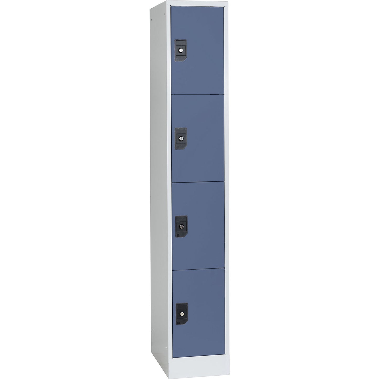 Stuttgart 4-fold compartment locker, 1 compartment, W 300 mm, light grey / pigeon blue.