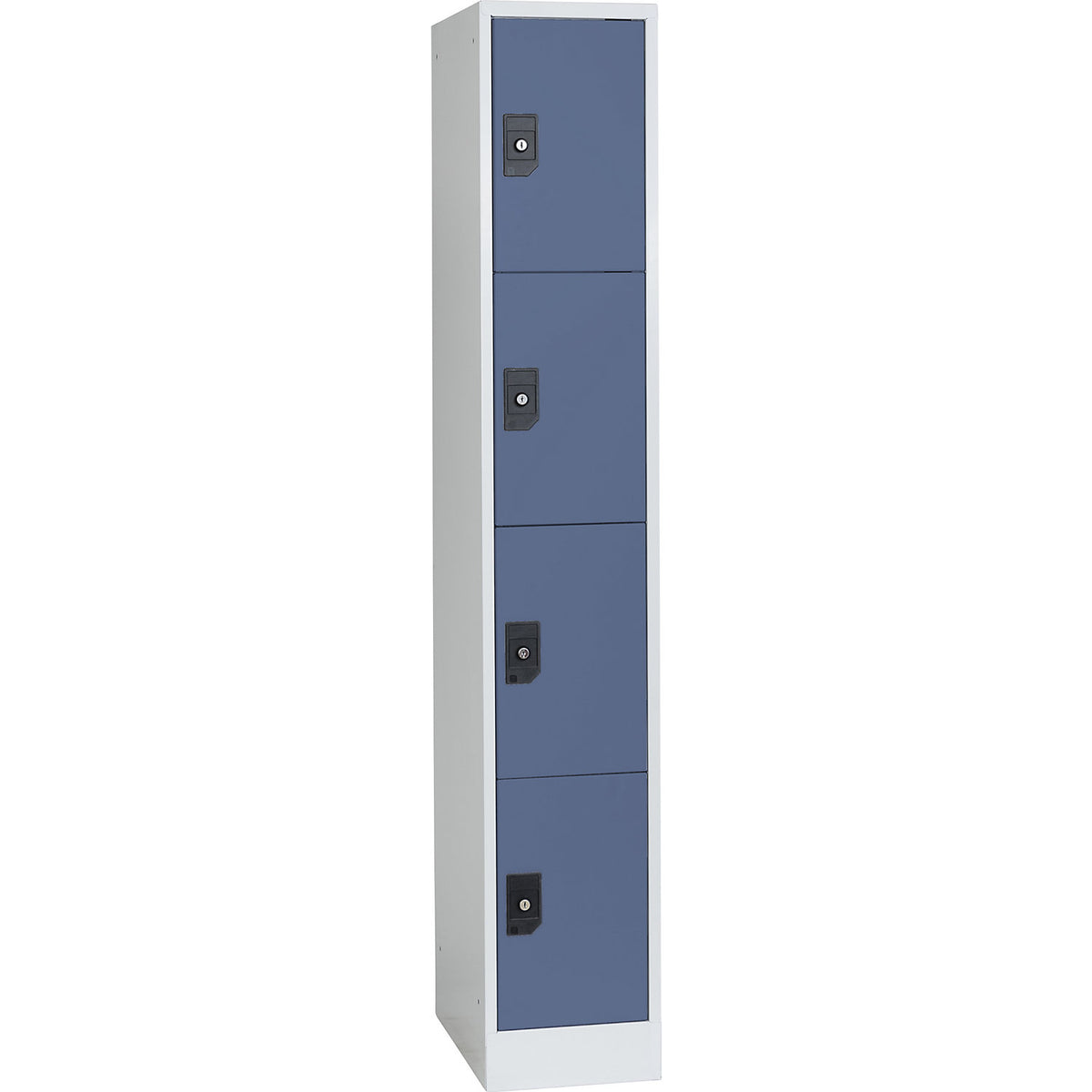 Stuttgart 4-fold compartment locker, 1 compartment, W 300 mm, light grey / pigeon blue.