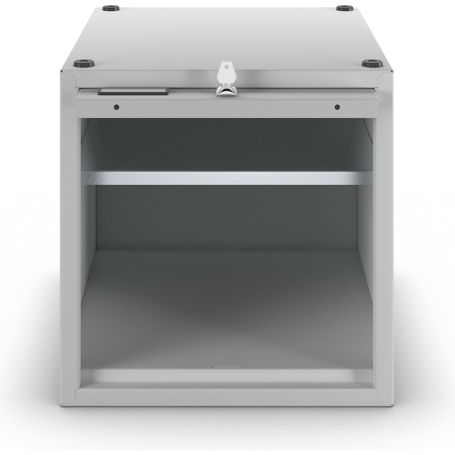 Köln individual locker, extendable, HxWxD 400 x 400 x 500 mm, with security cylinder lock, door light grey.