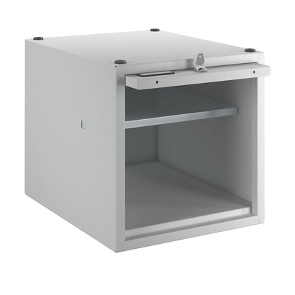 Köln individual locker, extendable, HxWxD 400 x 400 x 500 mm, with security cylinder lock, door light grey.