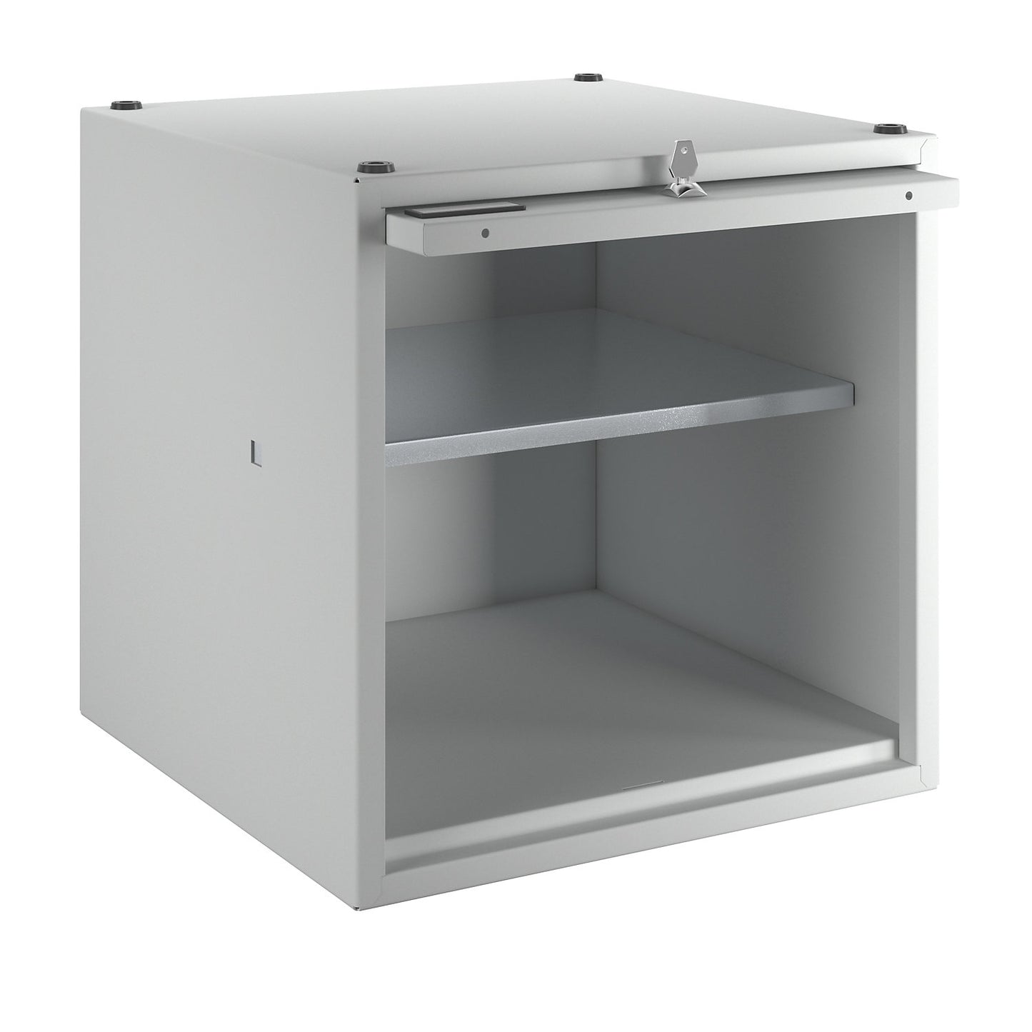 Köln individual locker, extendable, HxWxD 500 x 500 x 500 mm, with security cylinder lock, door light grey.