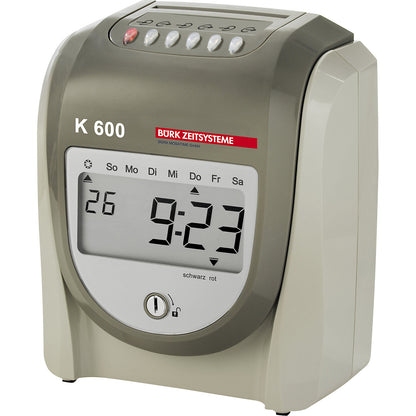 K 600 time and attendance calculation device, for up to 50 people, HxWxD 225 x 190 x 105 mm.