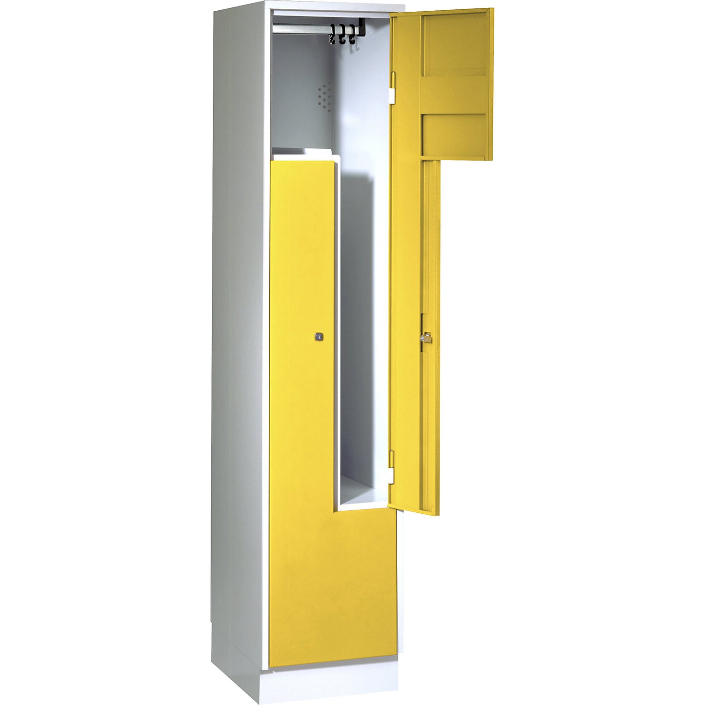 München Z locker, 1 compartment, W 400 mm, doors zinc yellow.