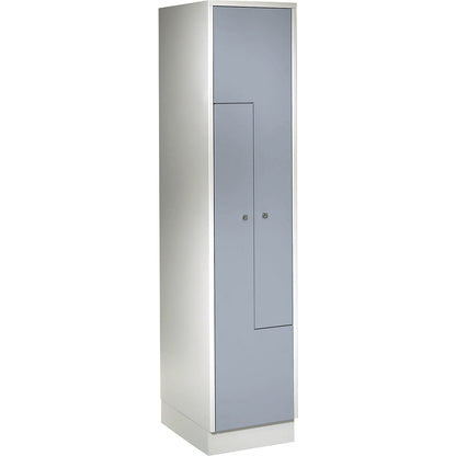 München Z locker, 1 compartment, W 400 mm, doors silver grey.