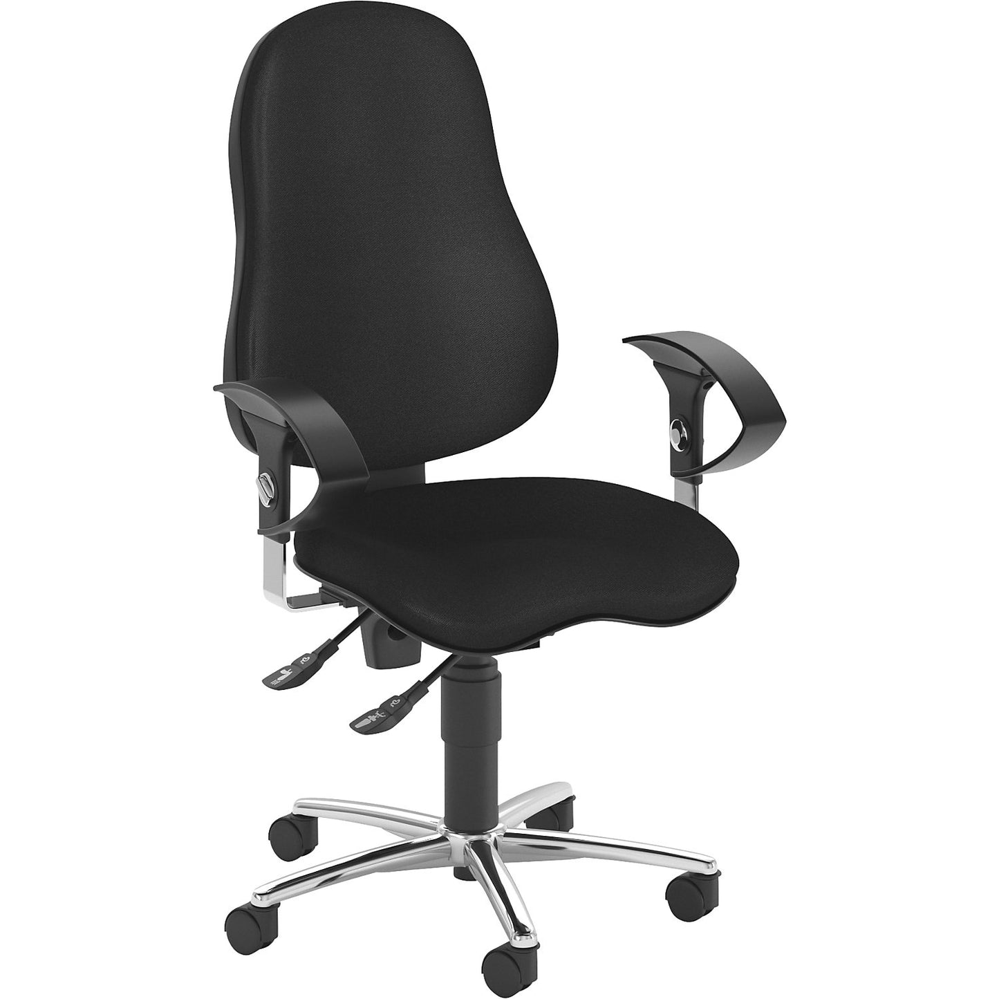SITNESS 10 office swivel chair, with adjustable armrests, black.
