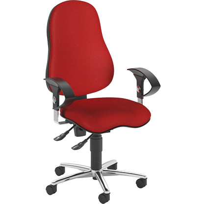 SITNESS 10 office swivel chair, with adjustable armrests, red.