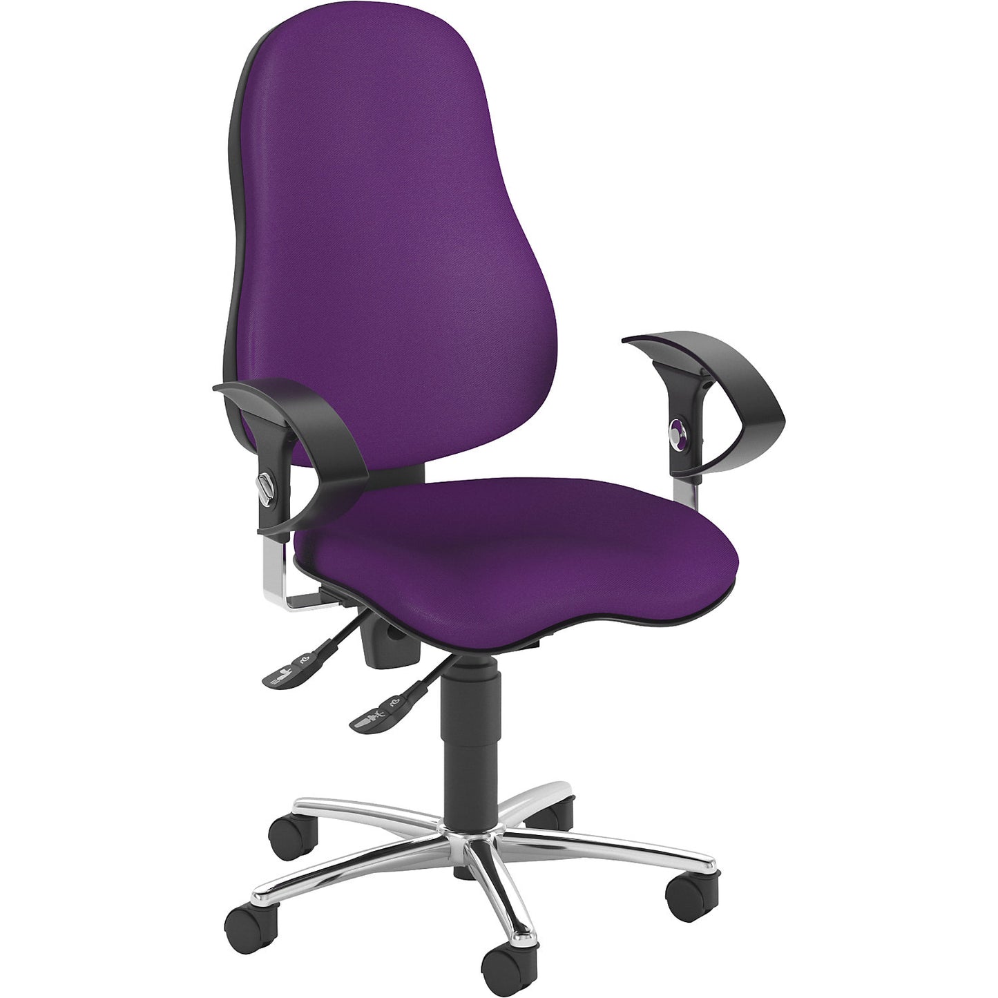 SITNESS 10 office swivel chair, with adjustable armrests, purple.