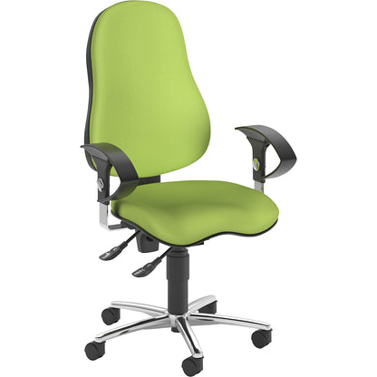 SITNESS 10 office swivel chair, with adjustable armrests, apple green.
