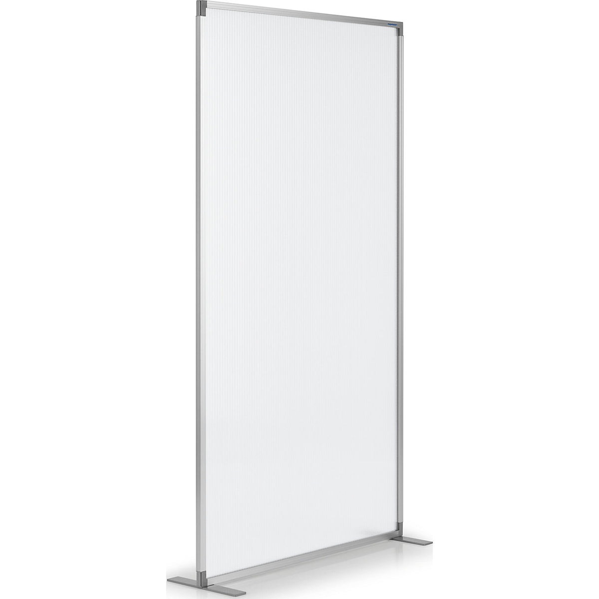 Room divider, with matt polycarbonate pane, HxWxD 1800 x 1000 x 350 mm.