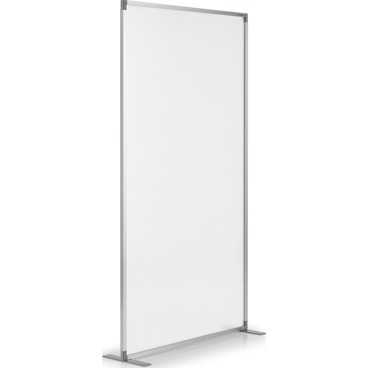 Room divider, with matt polycarbonate pane, HxWxD 1800 x 1000 x 350 mm.