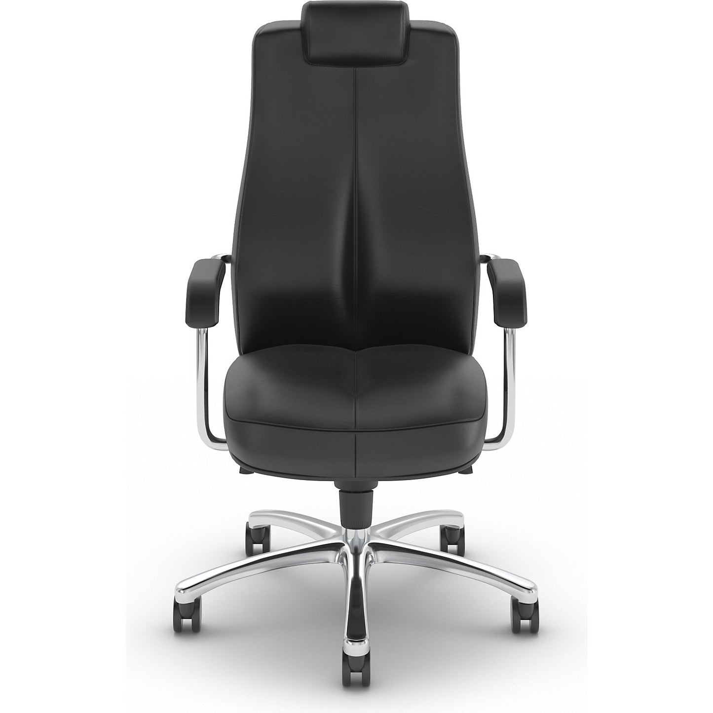 SONATA operator swivel chair, with head rest, fixed head rest, leather.
