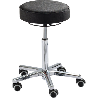 UNI stool, vinyl seat, black cover.