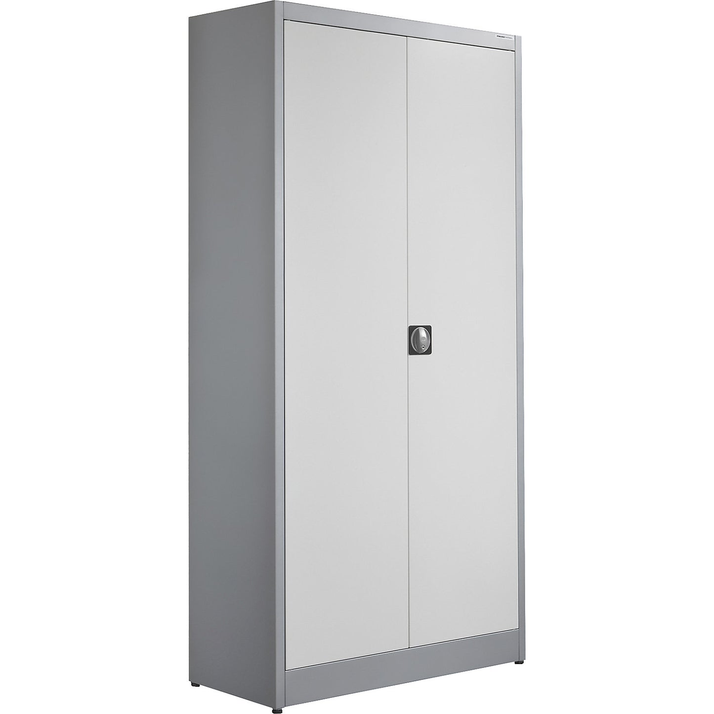 ARCOS hinged door cupboard, 4 shelves, HxWxD 1950 x 950 x 420 mm, white aluminium / pure white.