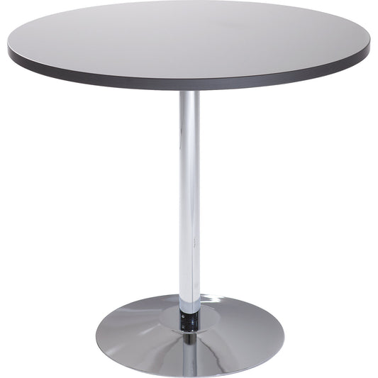 Pedestal table, Ø 800 mm, height 720 mm, light grey moulded chipboard.