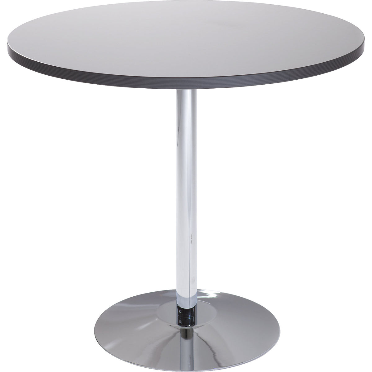 Pedestal table, Ø 800 mm, height 720 mm, light grey moulded chipboard.