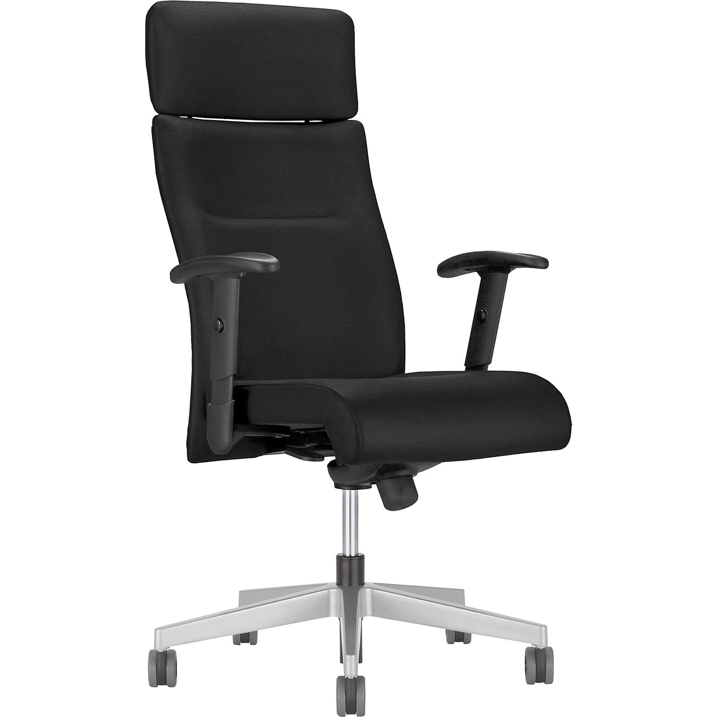 Swivel armchair, black, fabric.
