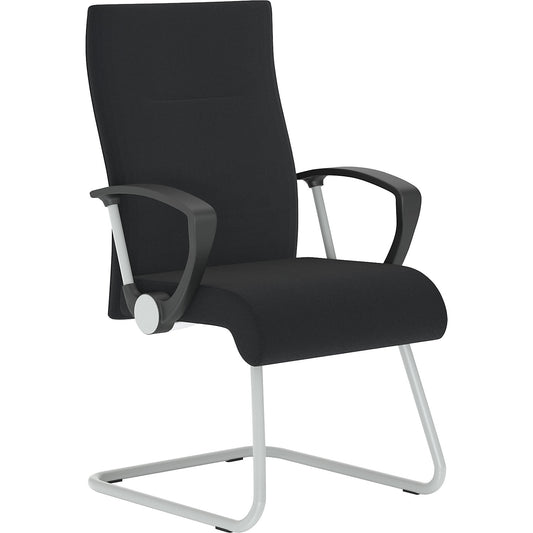 Visitors' chair, black, fabric.