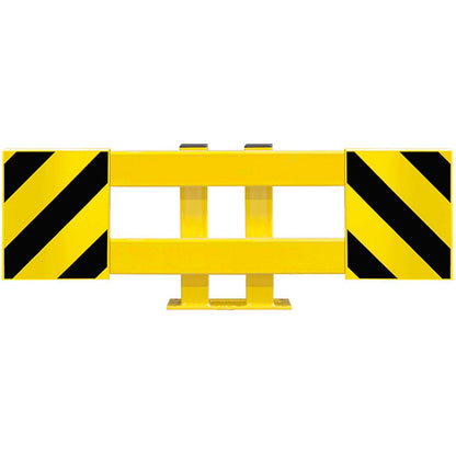 Rack protection guard rail set, for single sided shelving, variable width 900 - 1300 mm, indoor.