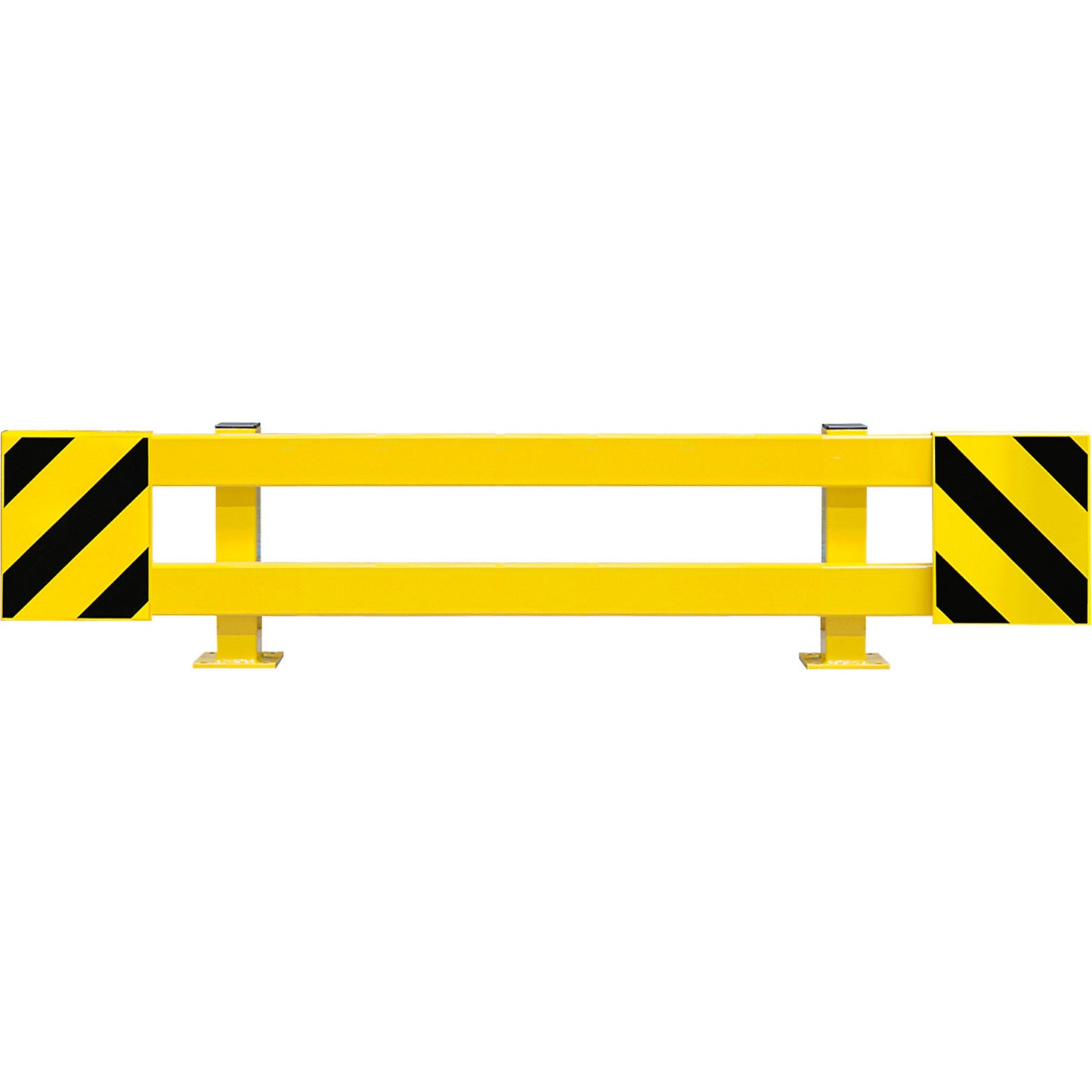 Rack protection guard rail set, for double sided shelving, variable width 1700 - 2100 mm, outdoor.
