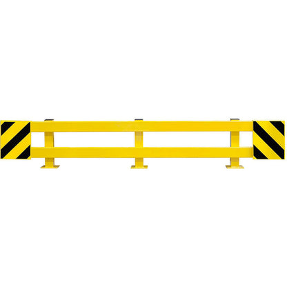 Rack protection guard rail set, for double sided shelving, variable width 2300 - 2700 mm, indoor.