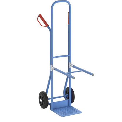 Premium sack truck made of steel, model: chair truck, solid rubber tyres.